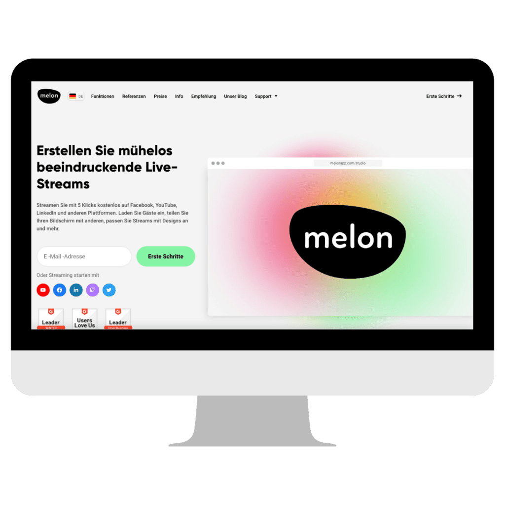 Meine Empfehlung LIVE Stream mit Melon