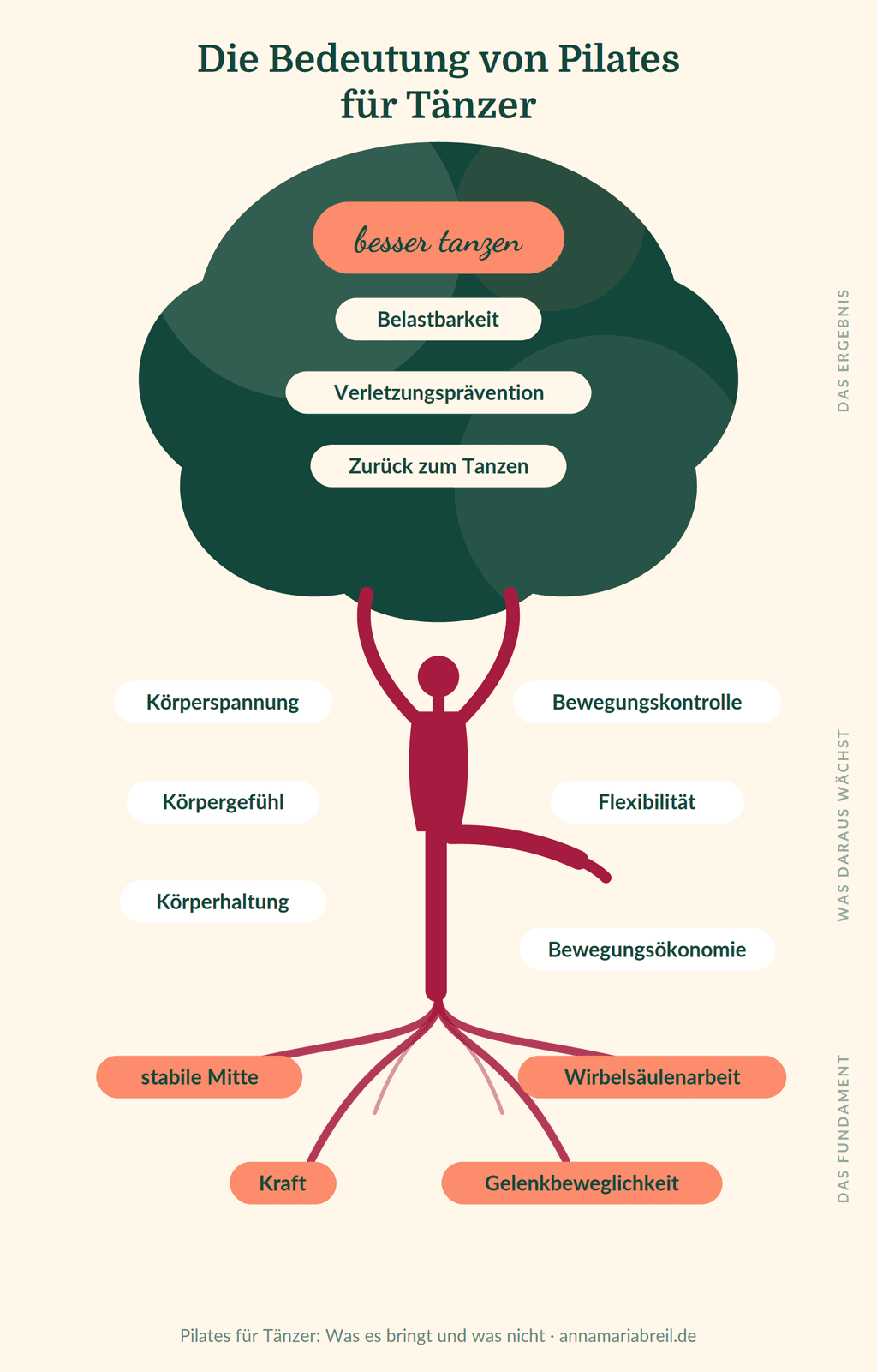 Infografik Bedeutung von Pilates für Tänzer Infografik Bedeutung von Pilates für Tänzer
